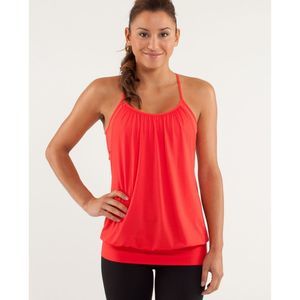 Lululemon No Limits Tank in Love Red / Slope Stripe Love Red Fiery Red